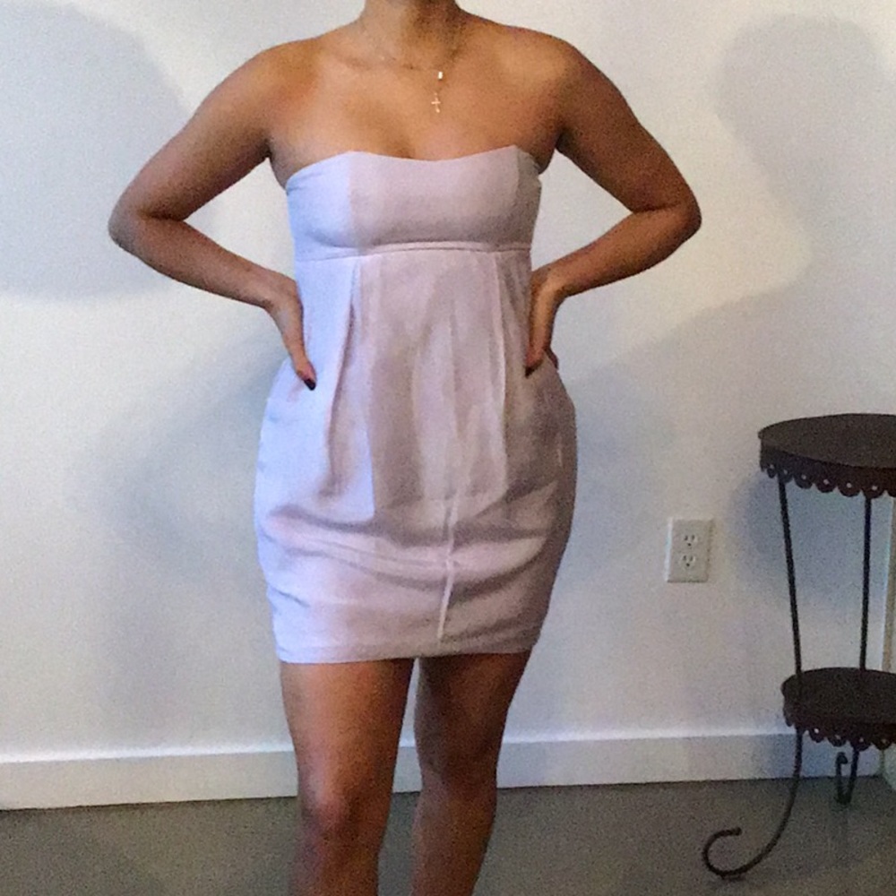 Silk strapless dress